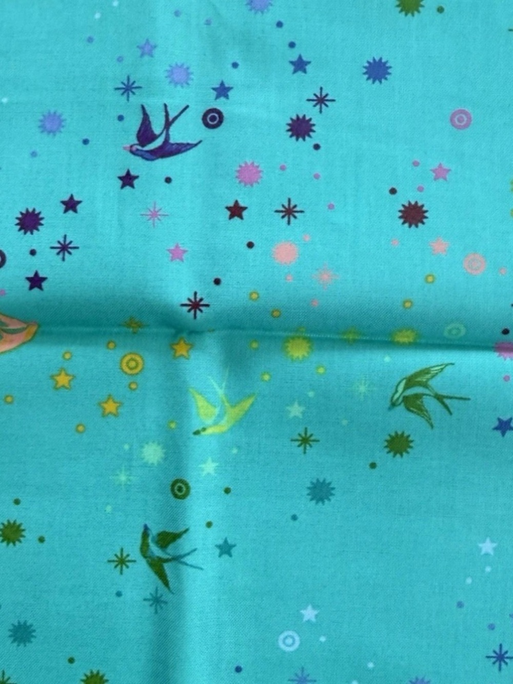 Tula Pink Pinkerville Fairy Dust Frolic Quilting Cotton Fat Quarter Turquoise